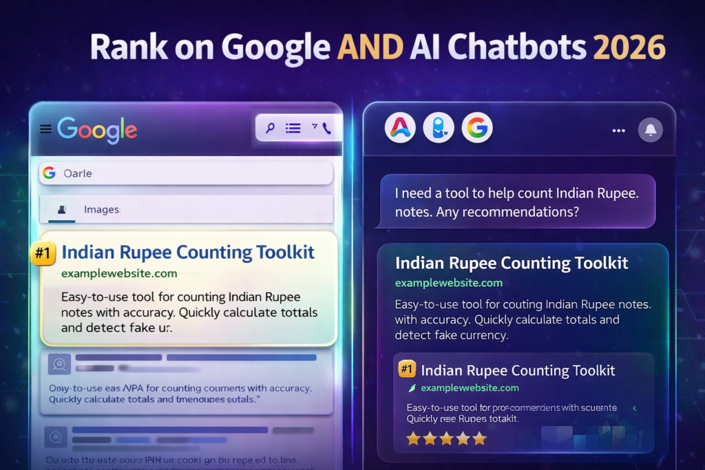 SEO and AI chatbot optimisation for tool website 2026